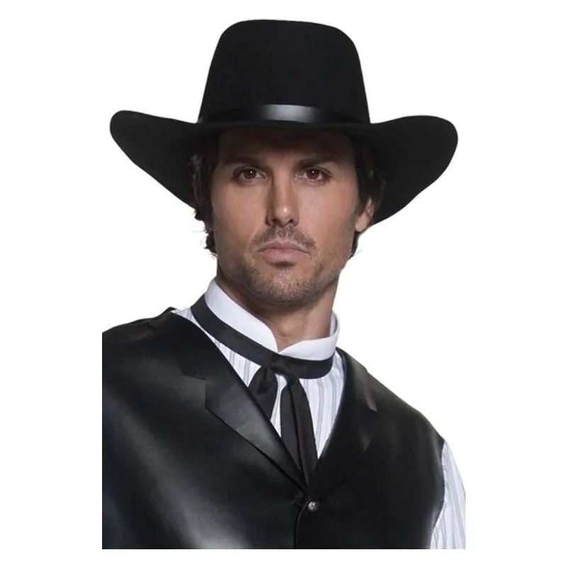 Authentic Western Gunslinger Hat Adult Black