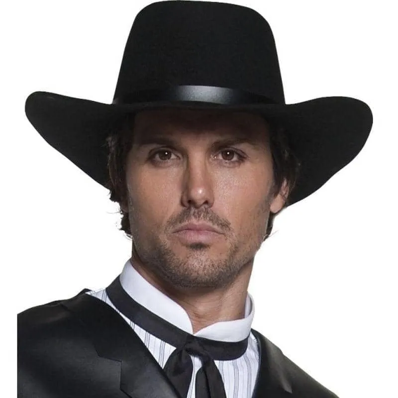 Authentic Western Gunslinger Hat Adult Black