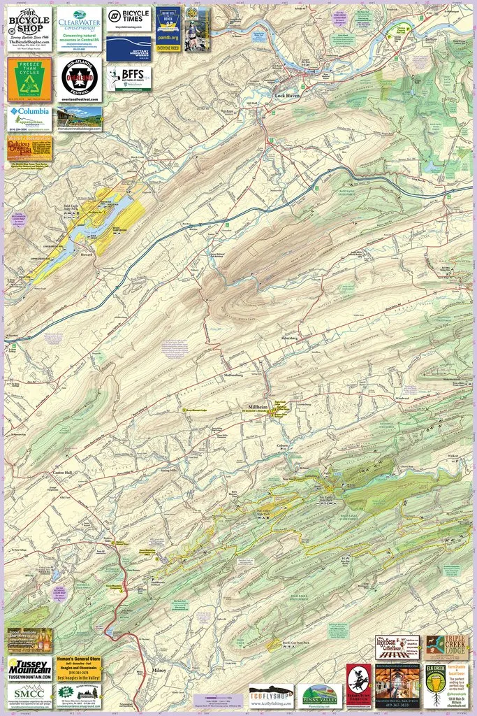 Bald Eagle Lizard Map, Pennsylvania