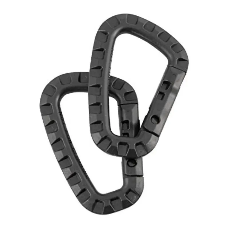 Black Polymer Carabiner - Pair