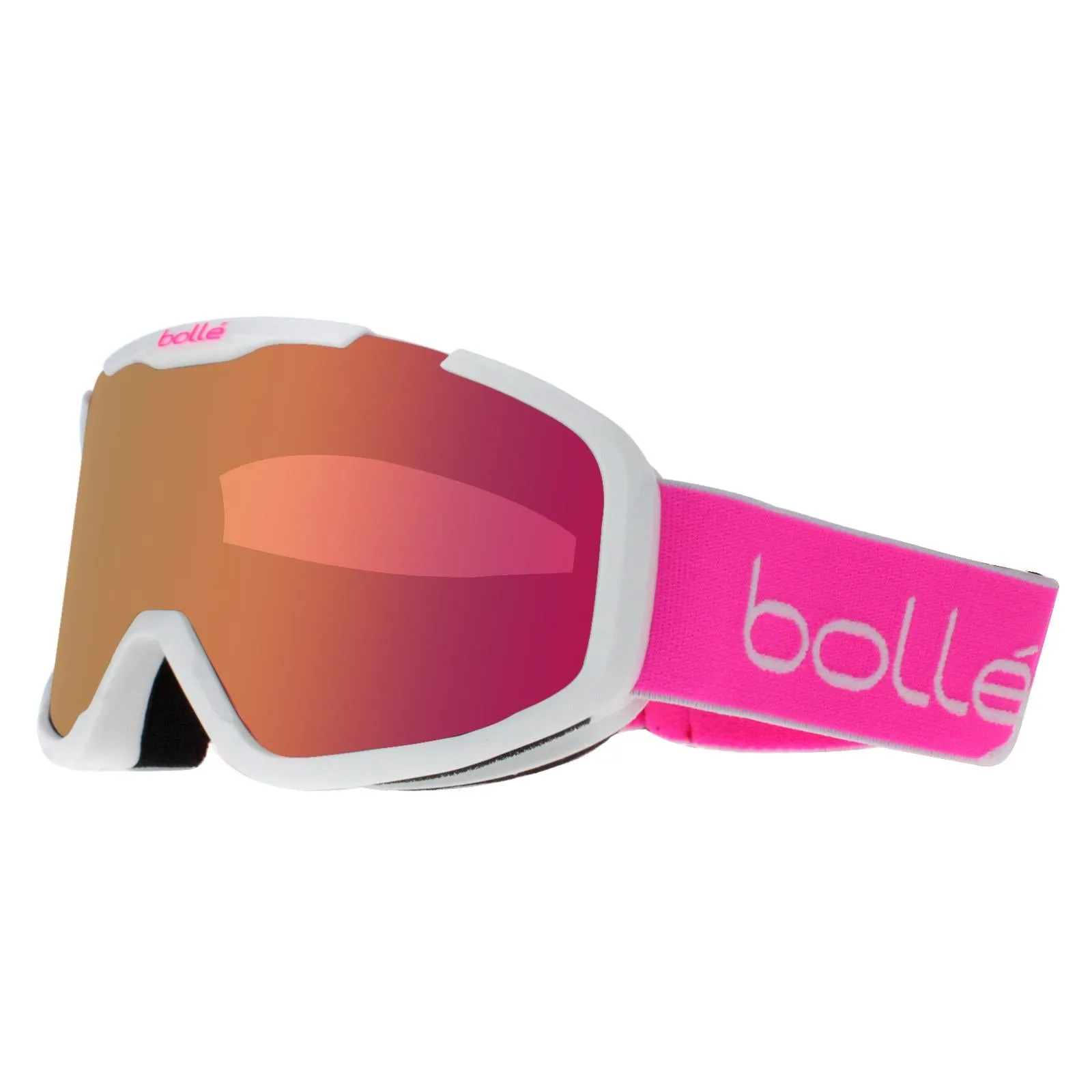 Bolle Ski Goggles Rocket Plus BG108001 Matte White Pink Rose Gold