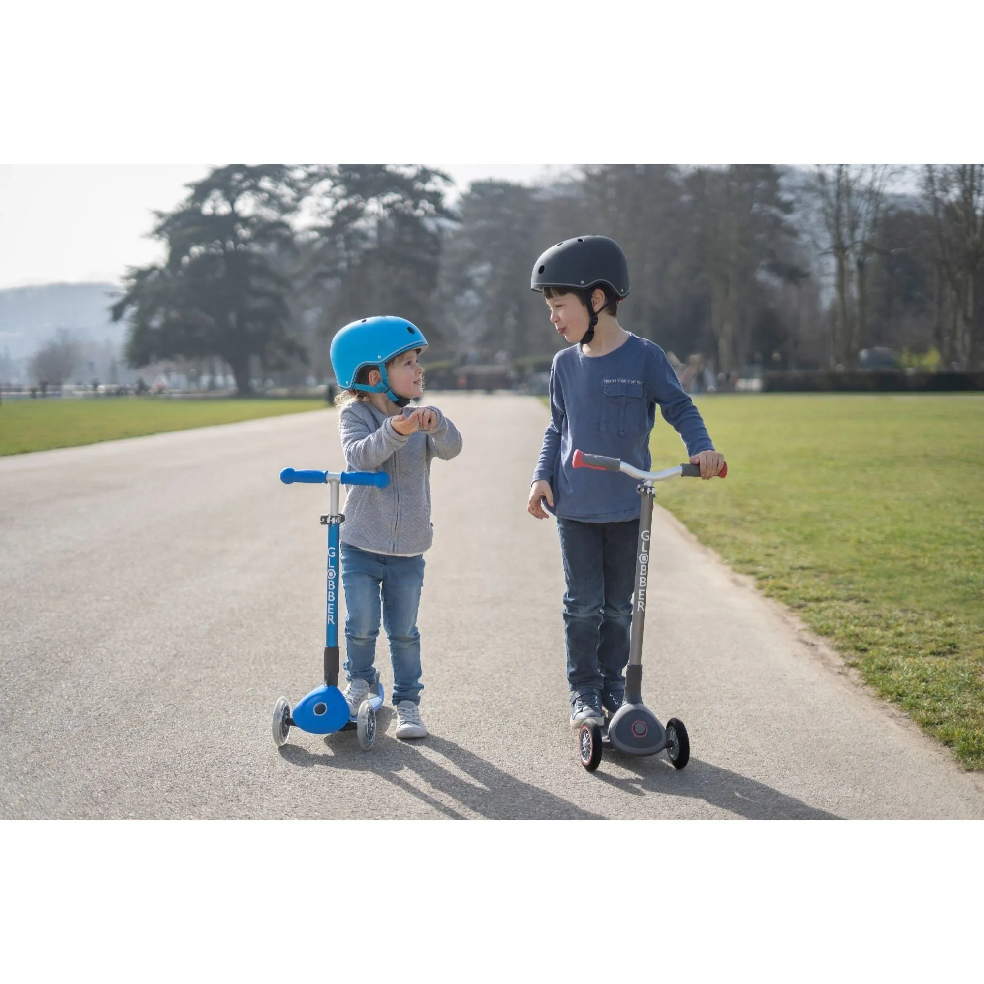 Globber Helmet Go Up Lights XXS-XS (45-51cm) - Pastel Blue