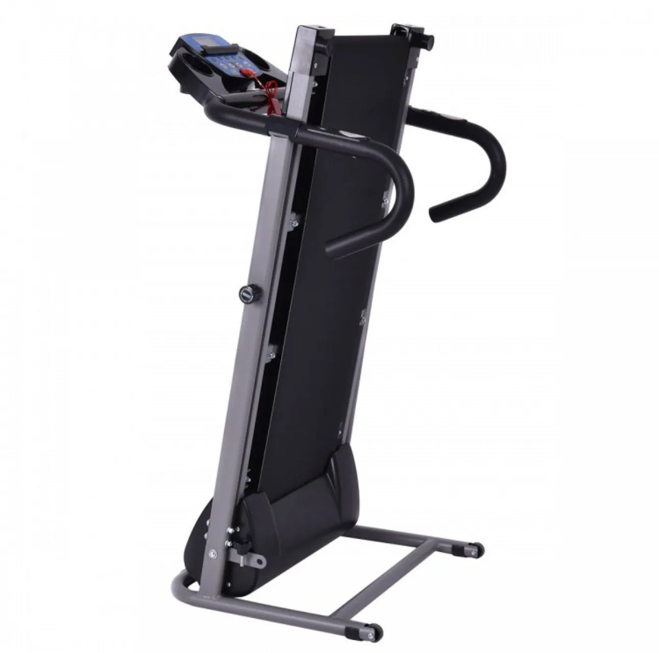 Heavy Duty Powerful Electric Foldable Treadmill With LCD Display | Heart Rate Sensor | Cup Holder, Device Holder | Safe Key, Nonslip Pad