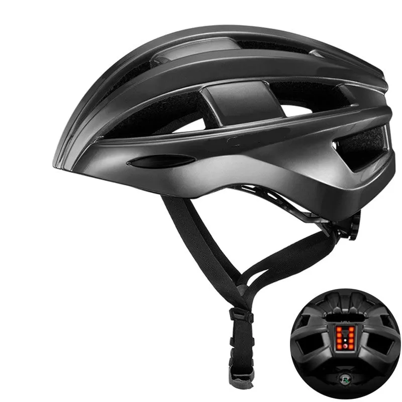 Helmet with LED Lights On All Sides USB Port Built-In Battery EPS Foam