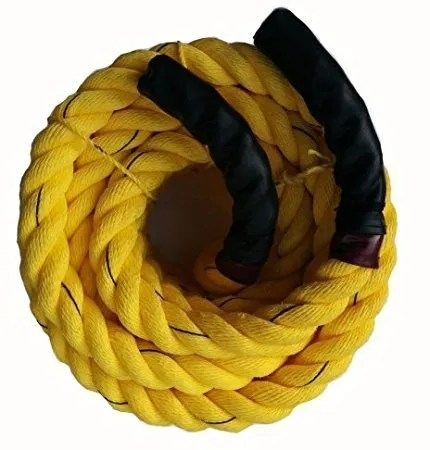 HyperTrex Strenght Training Battle Rope (5Meters - 100Meters) 32mm Thickness Exercise & Fitness Training Equipment Rope (5)