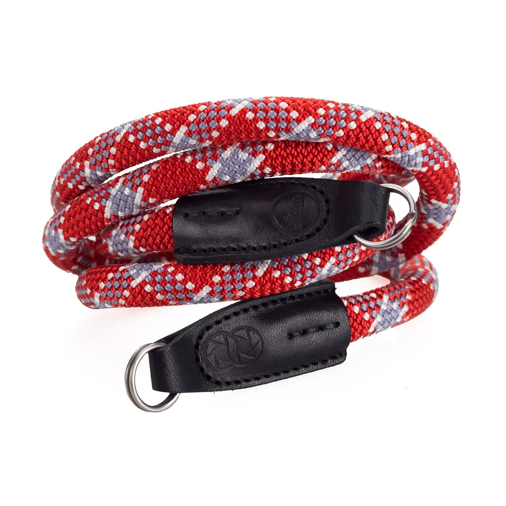 Leica Rope Strap by Cooph, Red Check, 126cm, Key-Ring Style