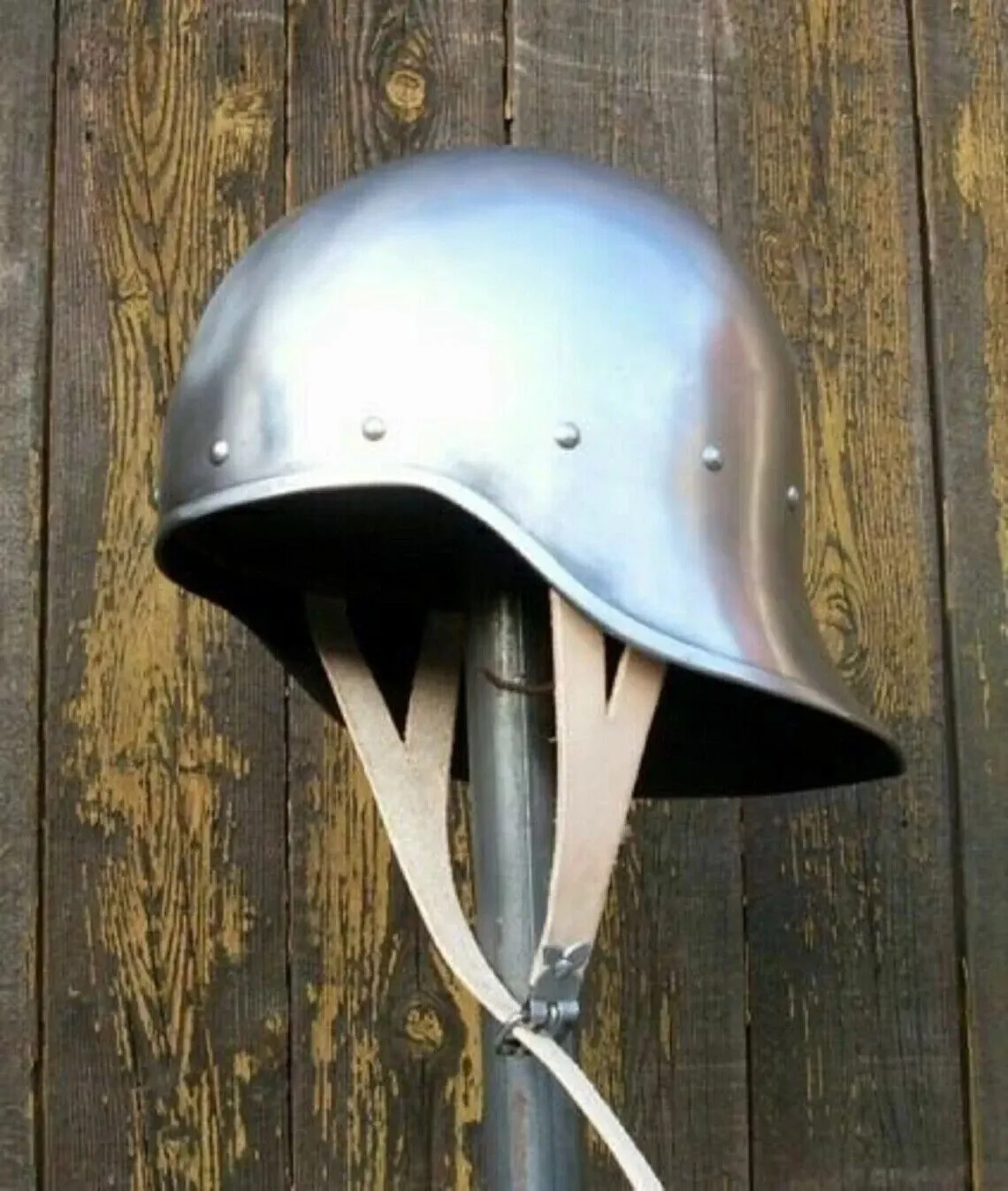 Medieval Helmet Handmade 18 Gauge Steel Medieval Servant Sallet Helmet Knight Sca Larp