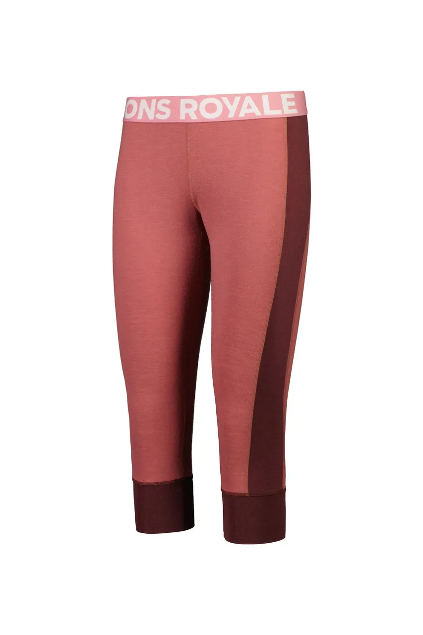 Mons Royale Cascade Legging Thermals Womens Dark Chocolate / Terracotta