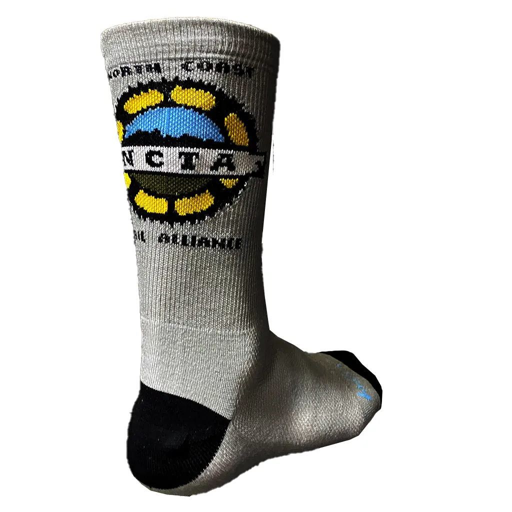 North Coast Trail Alliance Fundraiser Socks - Grey/Black