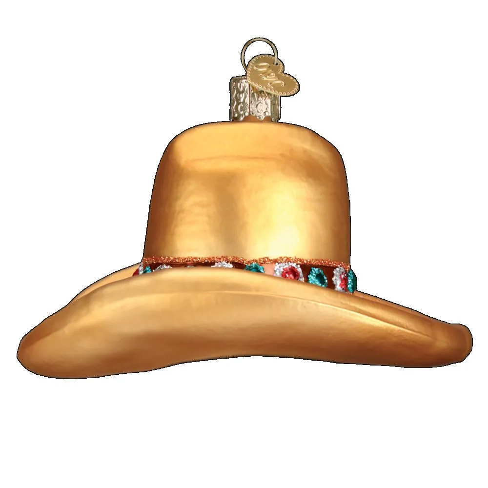 Old World Christmas Cowboy Hat Ornament