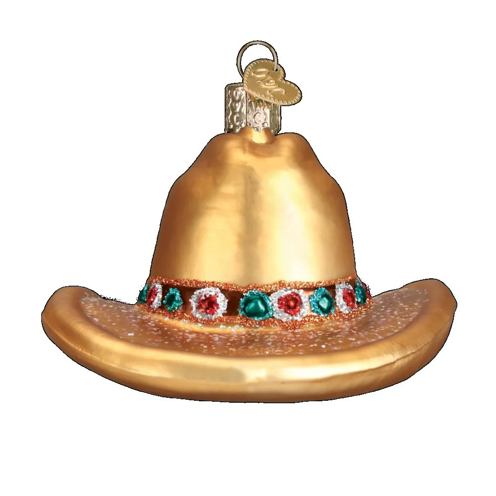 Old World Christmas Cowboy Hat Ornament