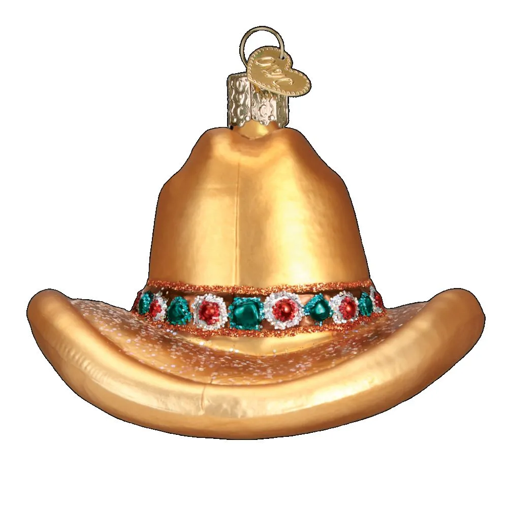 Old World Christmas Cowboy Hat Ornament