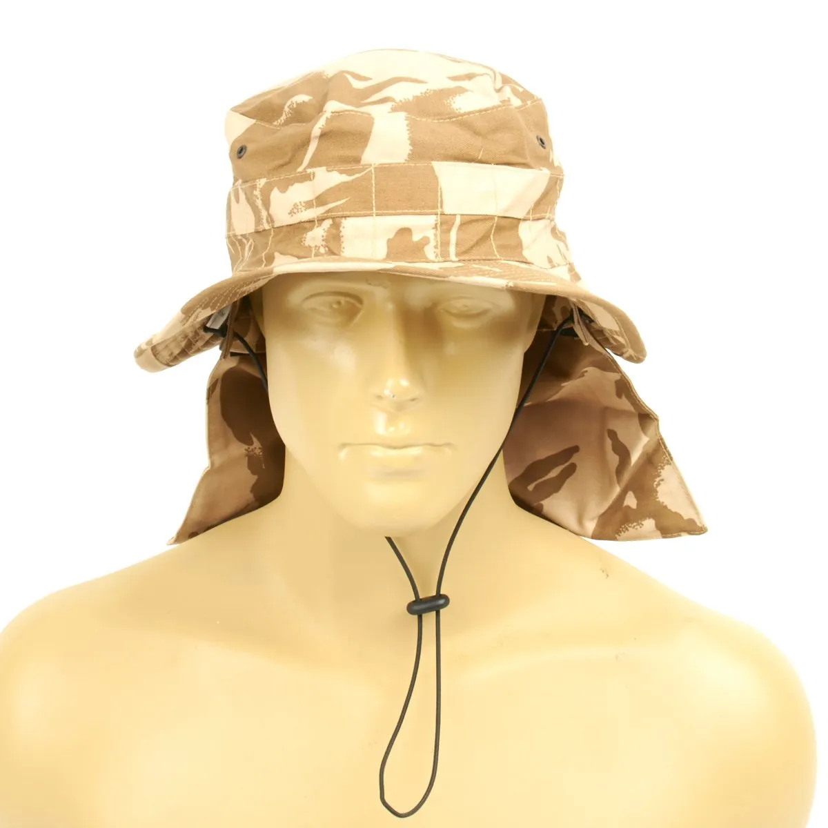 Original British Military Iraq War Desert Booney Hat with Neck Protector