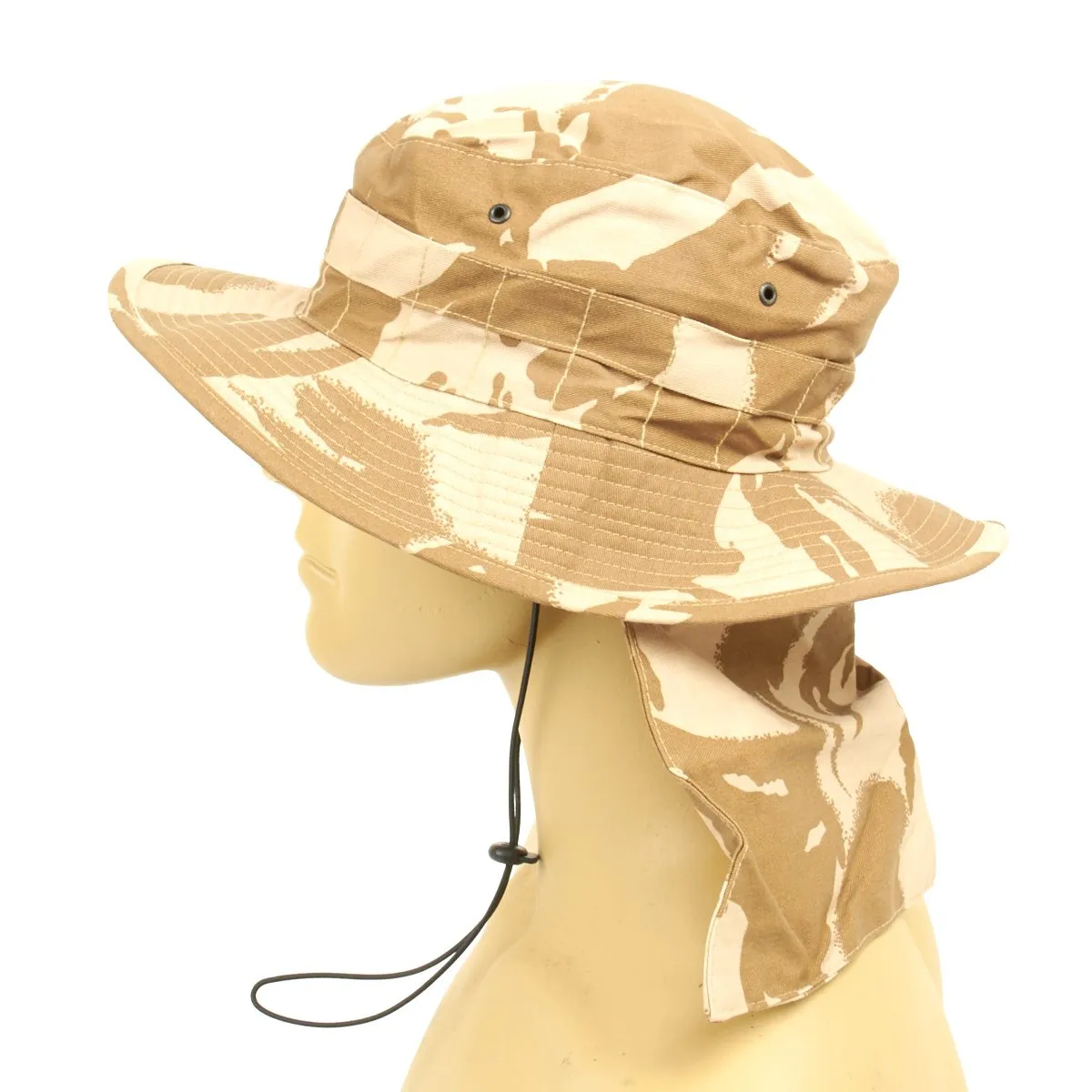 Original British Military Iraq War Desert Booney Hat with Neck Protector