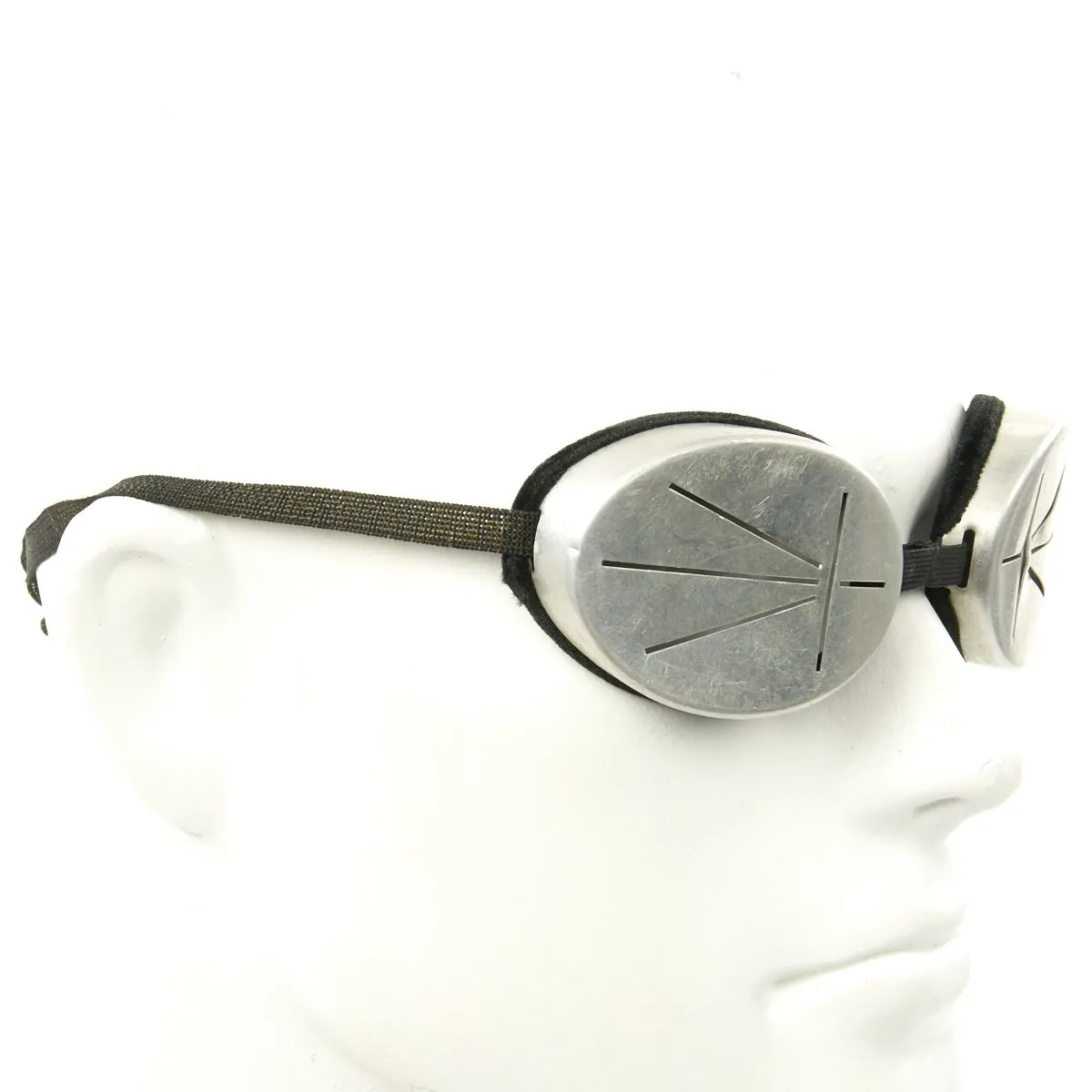 Original German WWII Gebirgsjäger Aluminum Slit Mountain Troop Snow Goggles