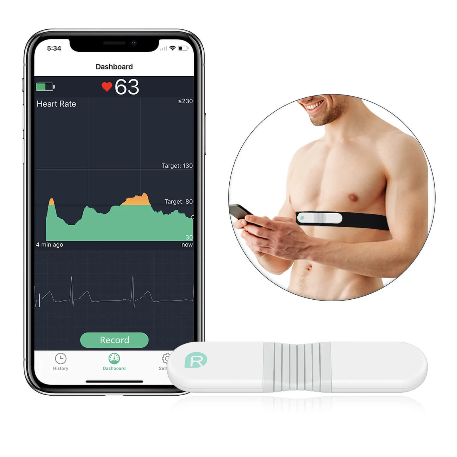 Strap-free Heart Rate Monitor for Sports