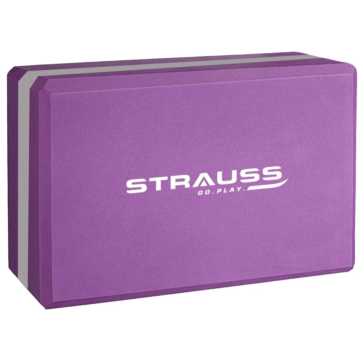 Strauss Yoga Block, (Purple/Grey) and Yoga Block, (Purple/Grey)