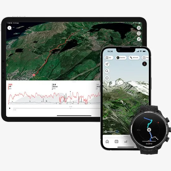 Suunto 9 Baro Titanium Ultra-Endurance GPS Watch with Exceptional Battery Life and Barometer (SS050145000)