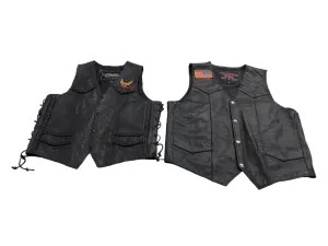 Vintage Leather Vests Mix - 17 pcs - 14/06/24