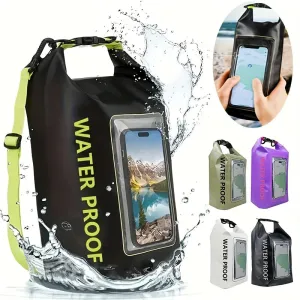 Waterproof Dry Bag With Transparent Phone Pocket - 5L Capacity for Swimming & Kayaking