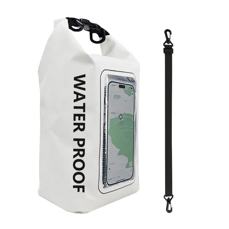 Waterproof Dry Bag With Transparent Phone Pocket - 5L Capacity for Swimming & Kayaking