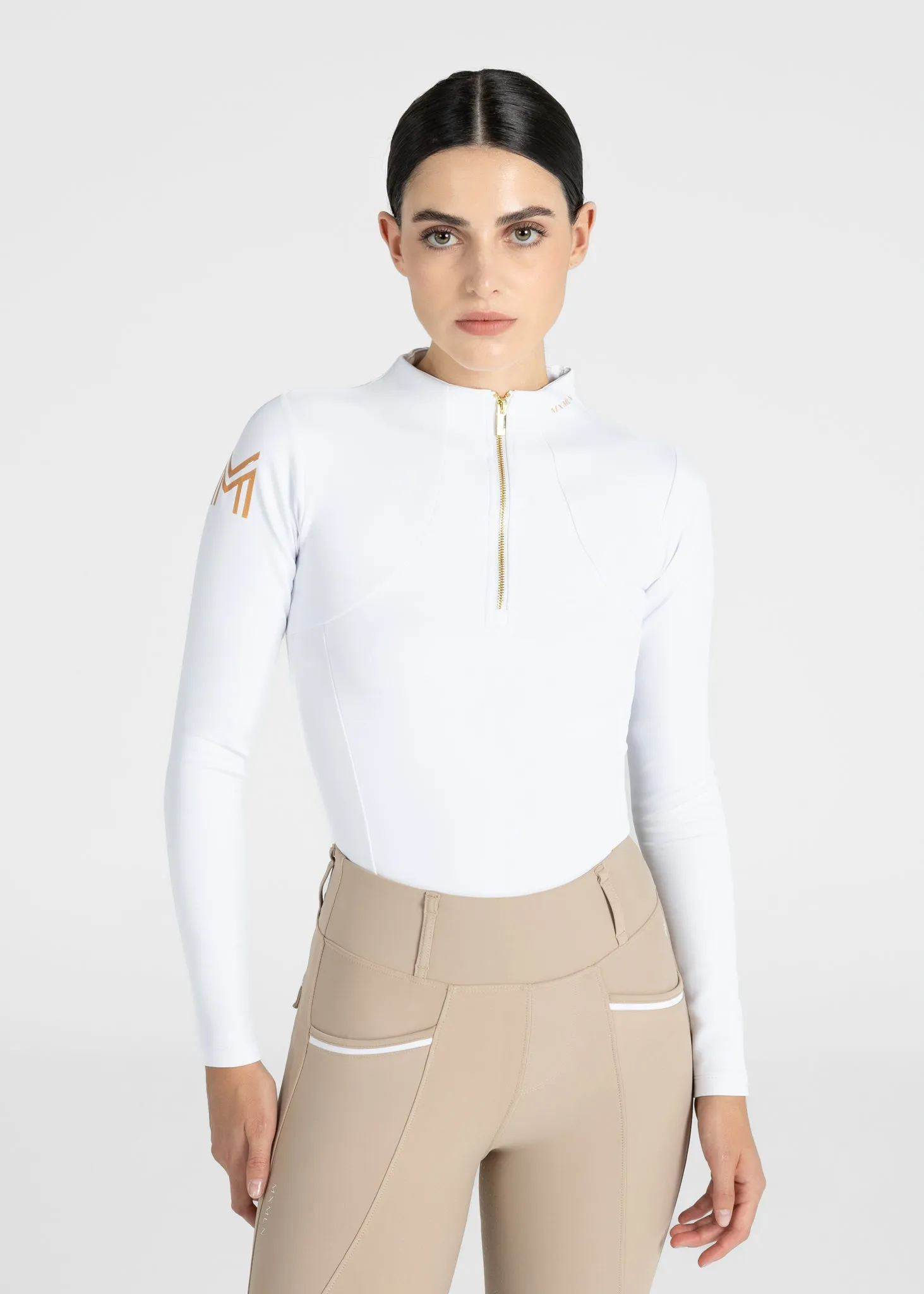 Winter Long Sleeve Base Layer (White/Gold)