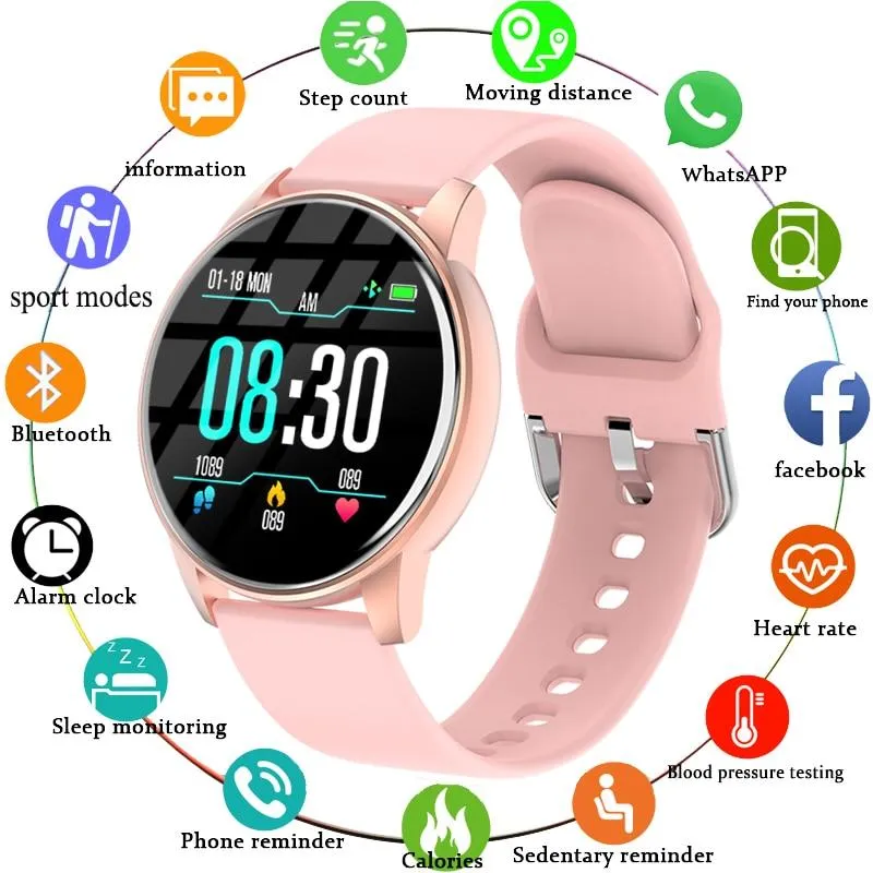 Women Real-Time Weather Forecast Heart Rate Monitor