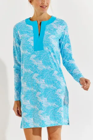 Women's Shoreside Swim Cover-Up Dress  |  Antigua Blue Paradise Palm