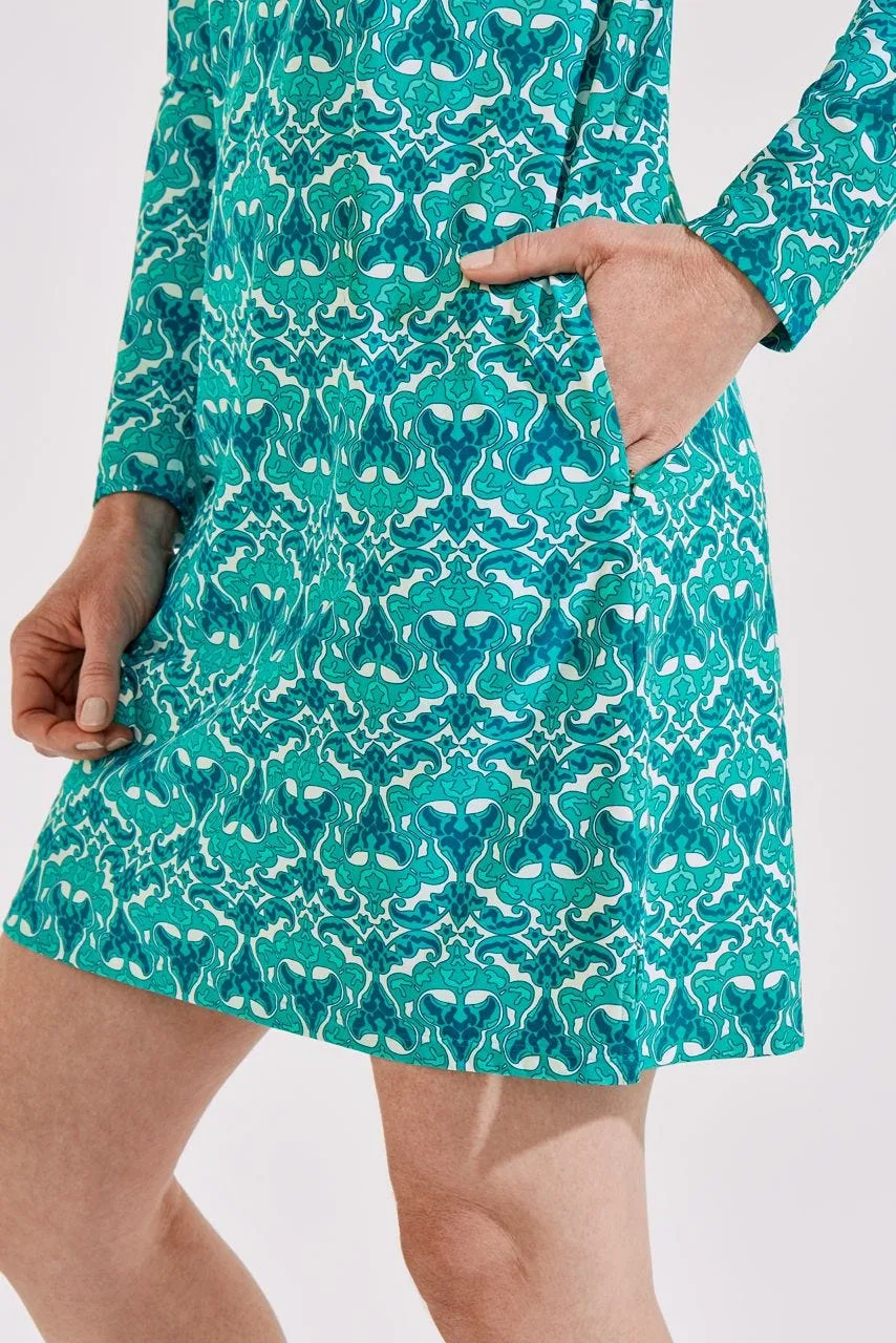 Women's Shoreside Swim Cover-Up Dress  |  Mint Turkish Tile