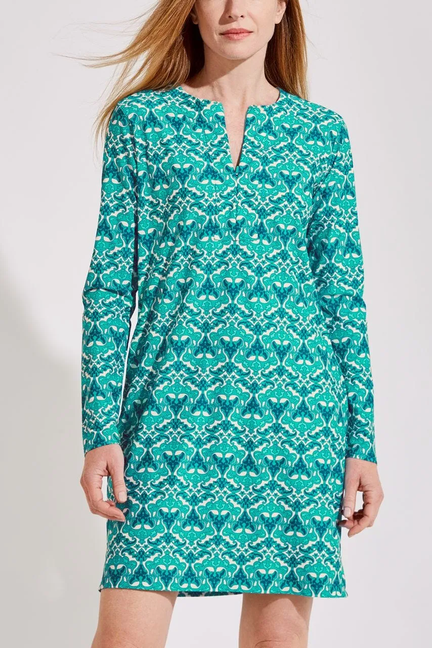 Women's Shoreside Swim Cover-Up Dress  |  Mint Turkish Tile